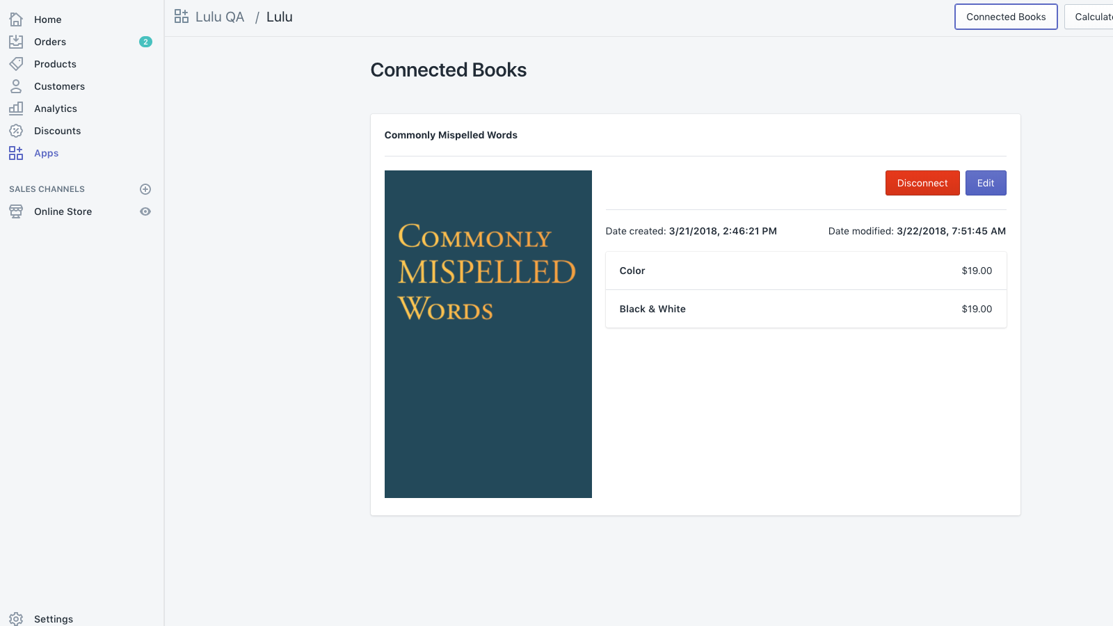 connect and disconnect books within the Lulu Direct app