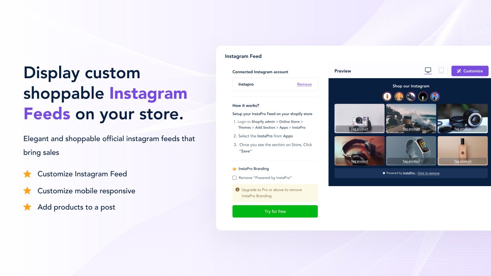 Connect instagram account