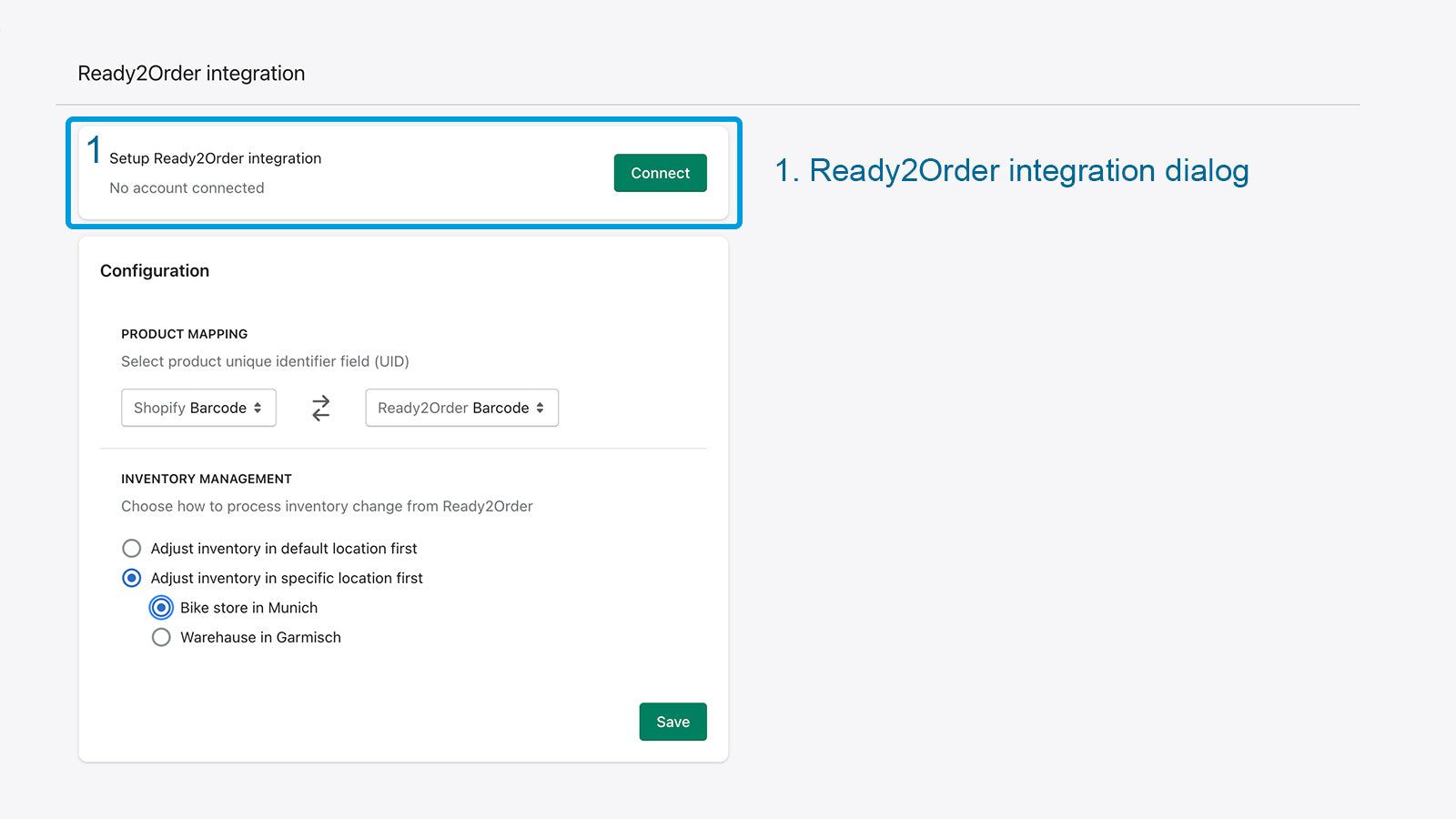 Connect to Ready2Order