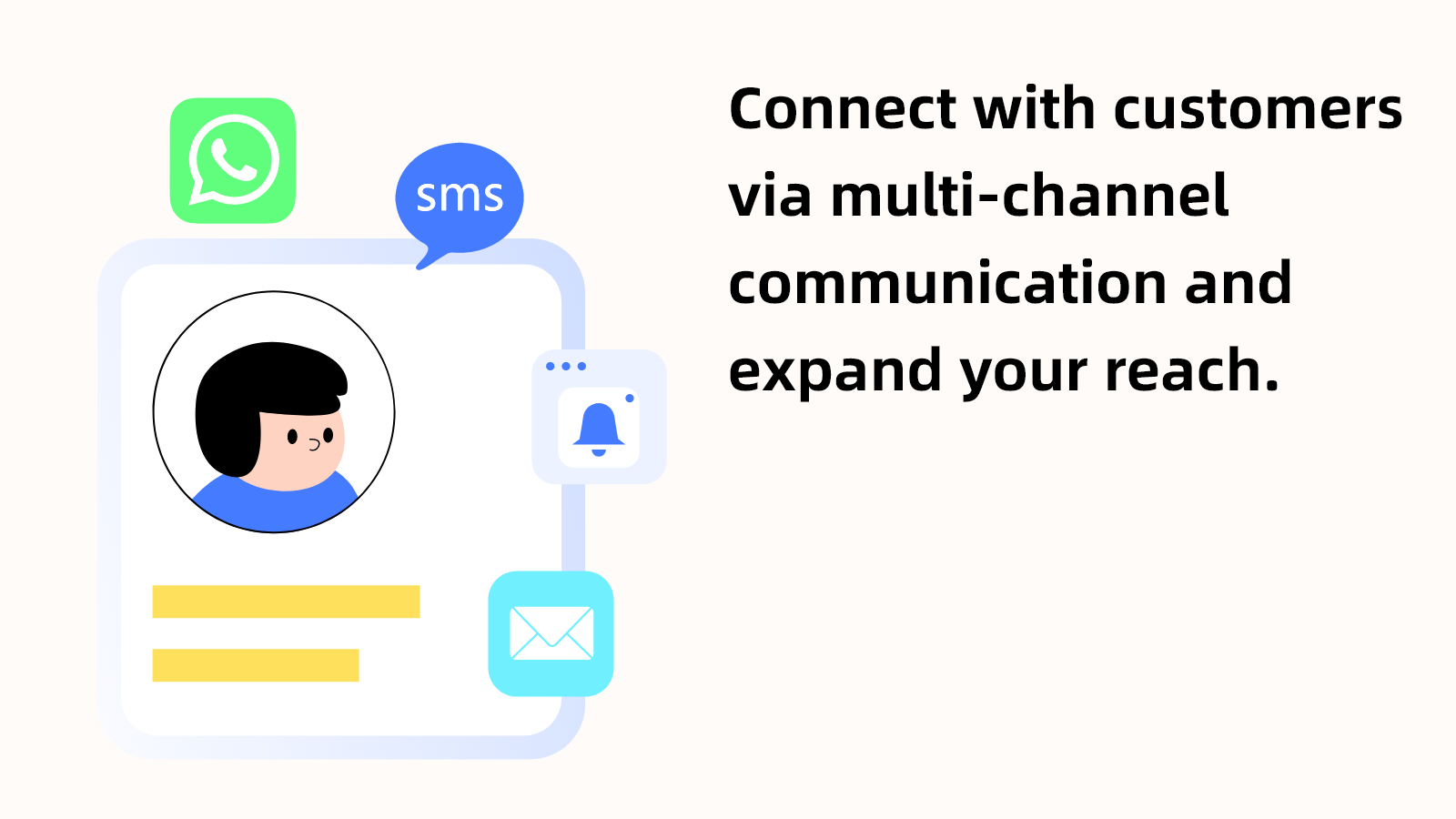 Connect with customers via multi-communication channel