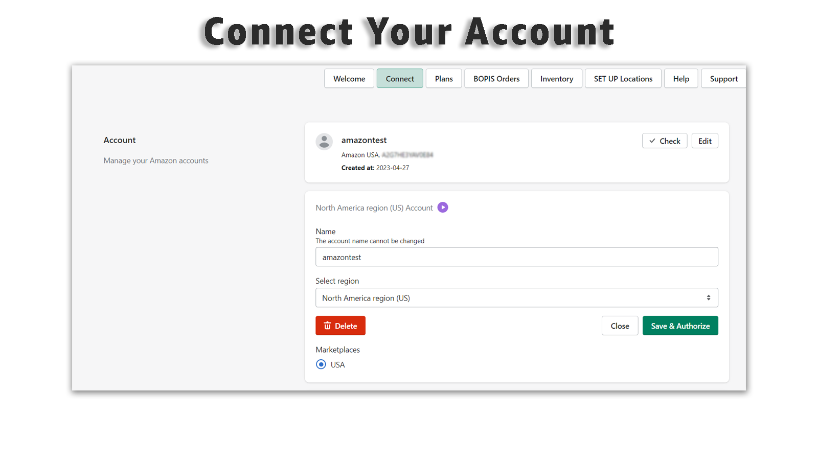 Connect your account