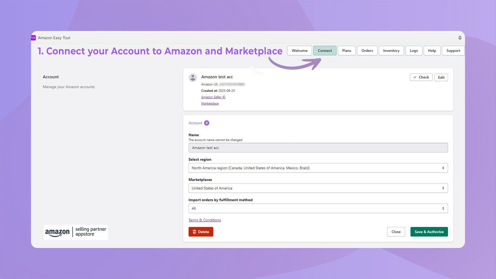 Connect your account to all Amazon Marketplaces