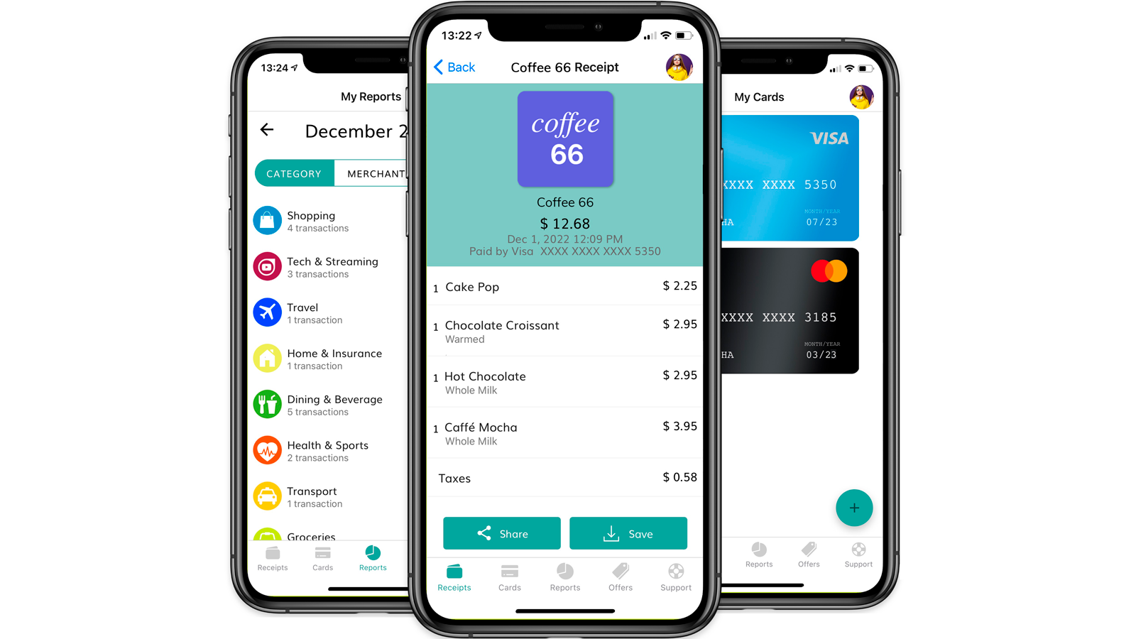 Consumer App with your digital receipts