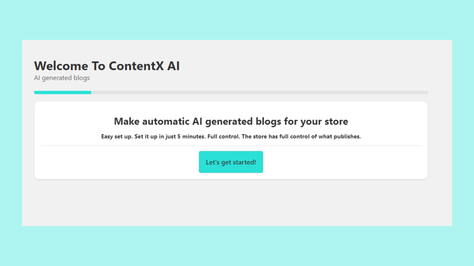 ContentX will have you onboarded in minutes and auto run.