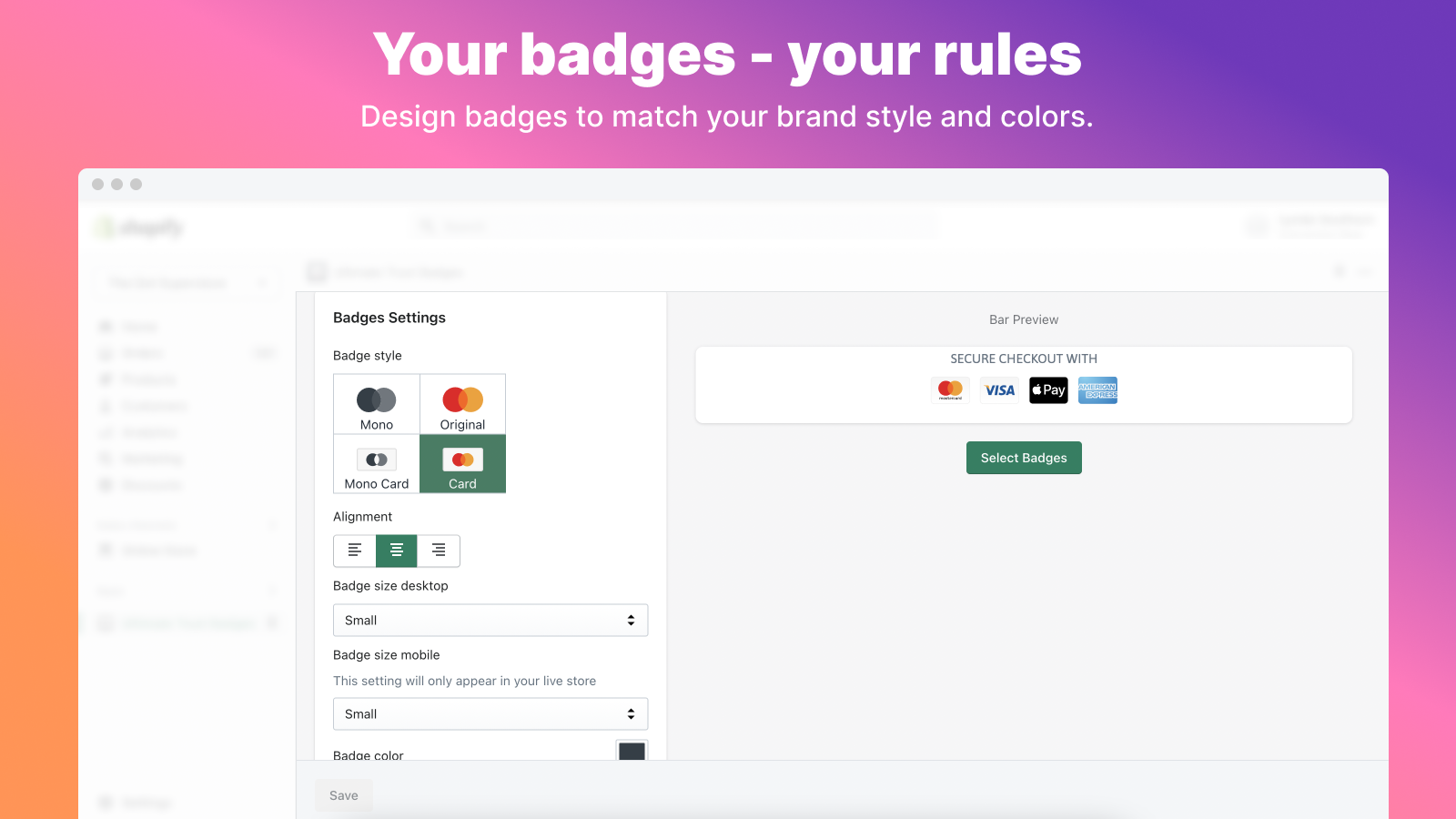 Conversion bear ultimate trust badges shopify app
