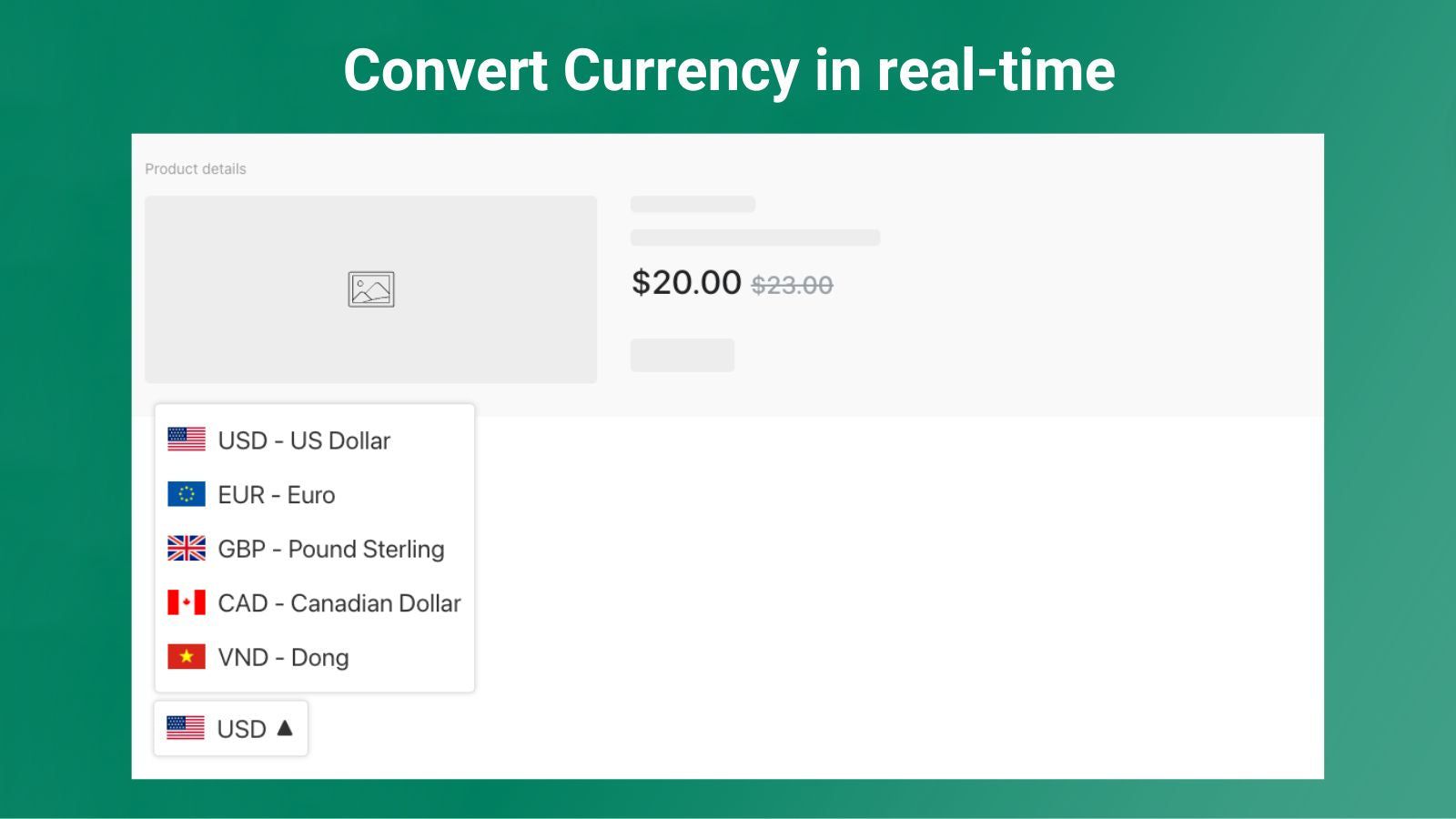Convert currency in real-time