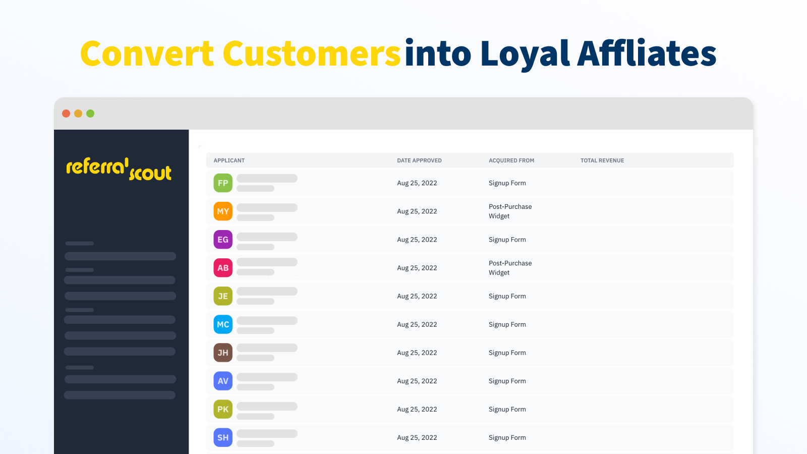 Convert Customers into Loyal Affiliates