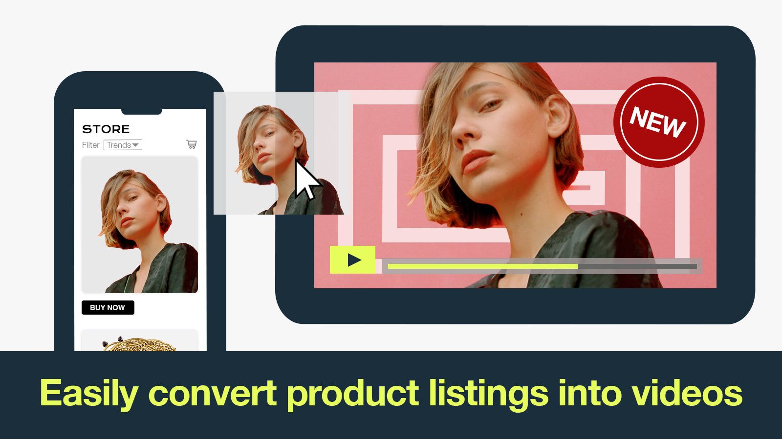 Convert product listings into videos