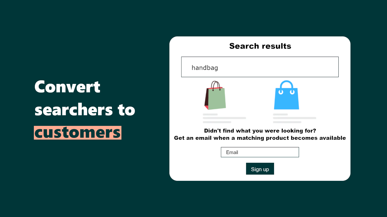 Convert searchers to customers