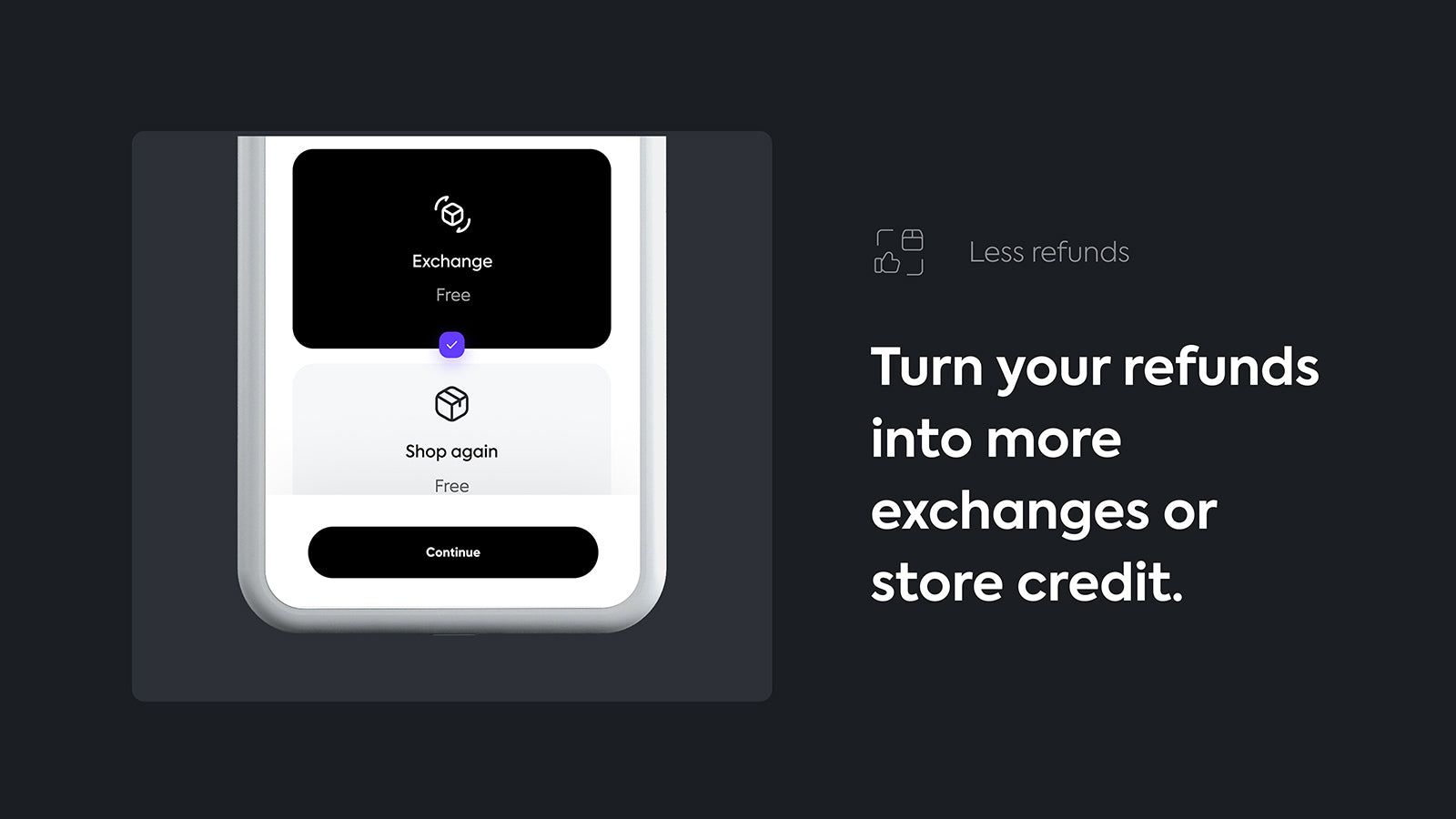 Convert your refunds into exchanges & store credit