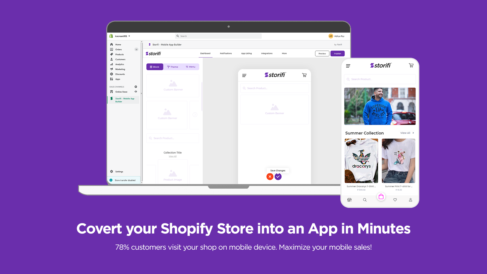 Convert your Shopify Store into App in Minutes with Storifi