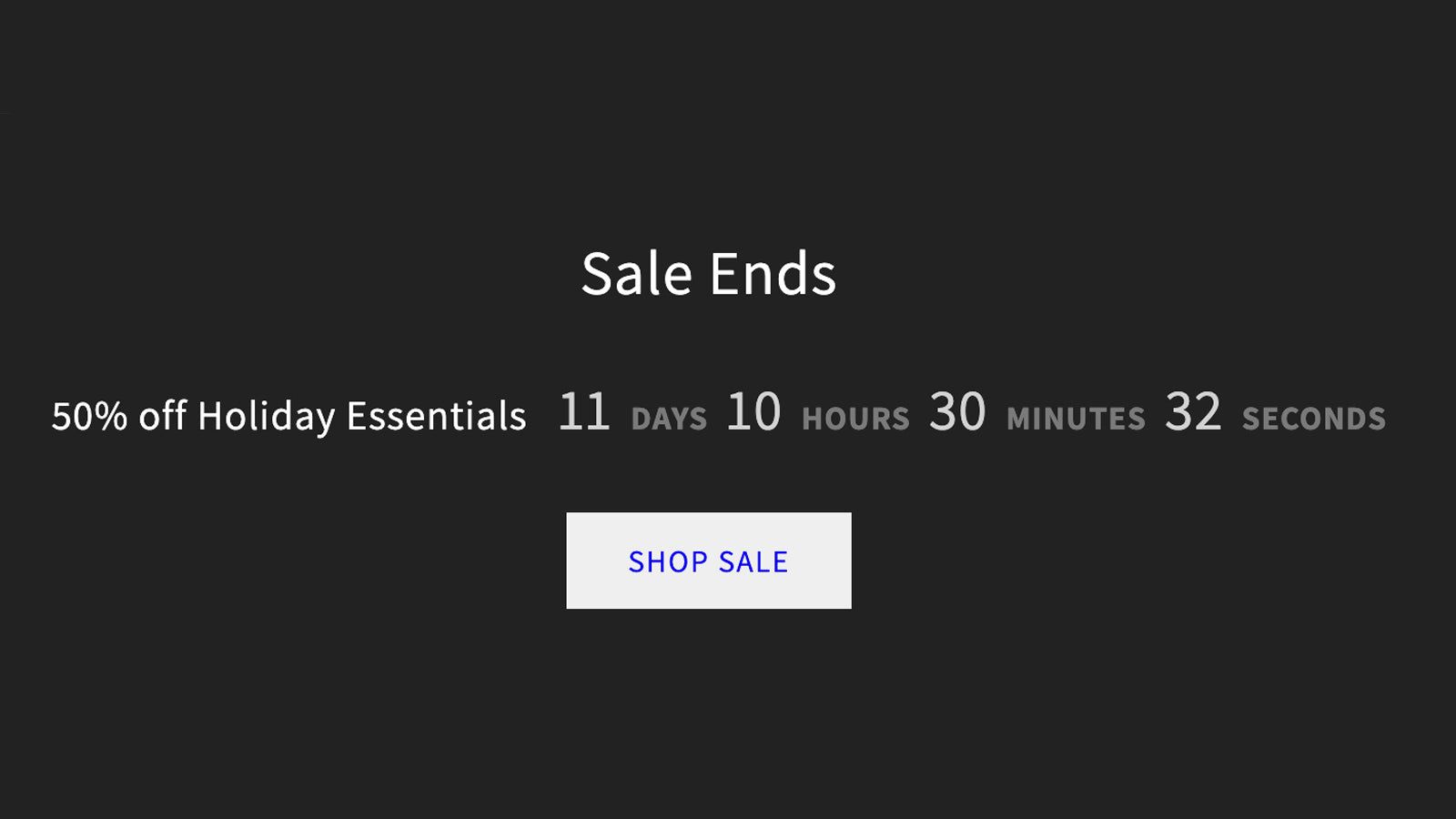 count down sale timer