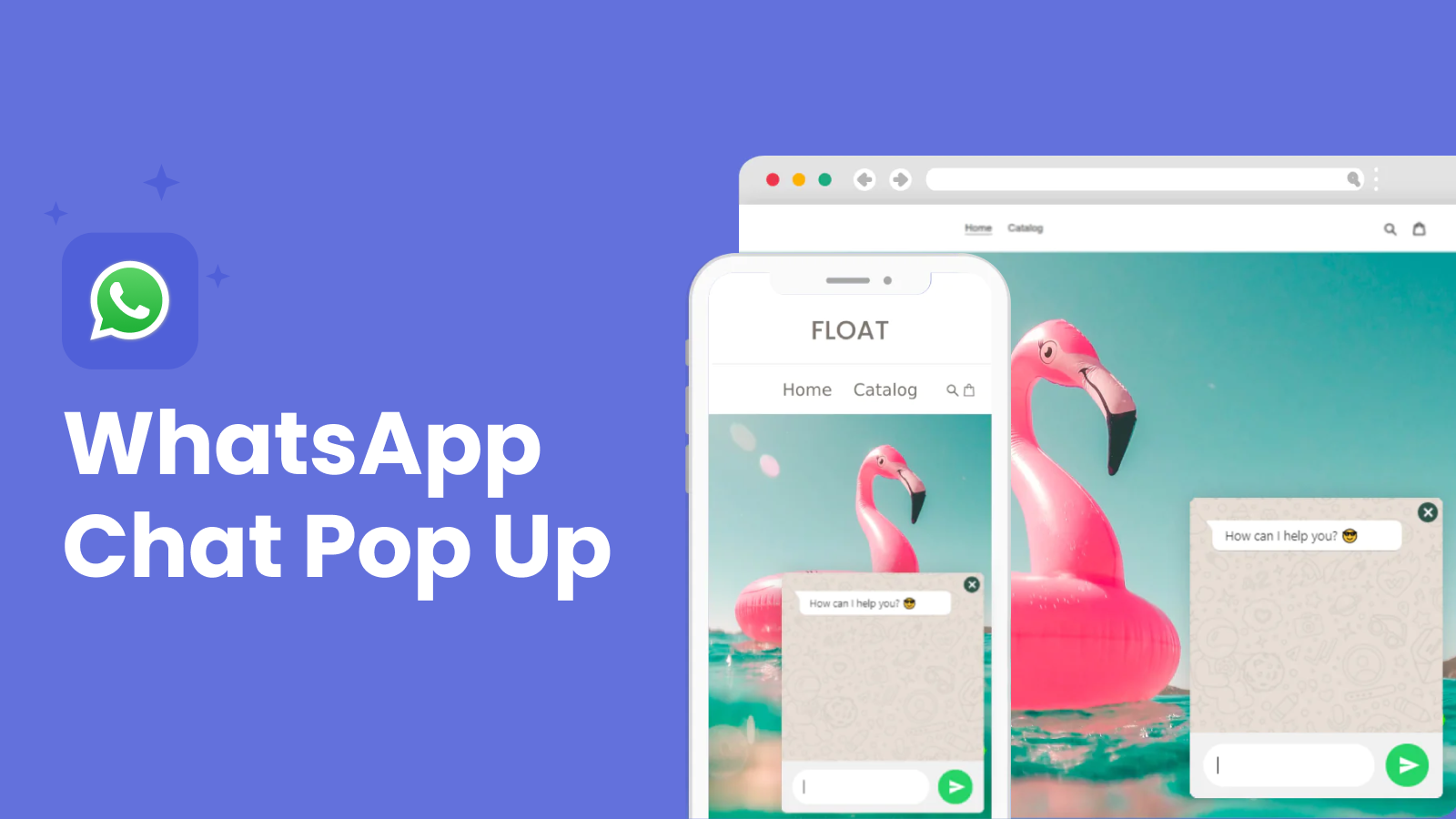 Create a WhatsApp pop up & chat with your visitors on WhatsApp