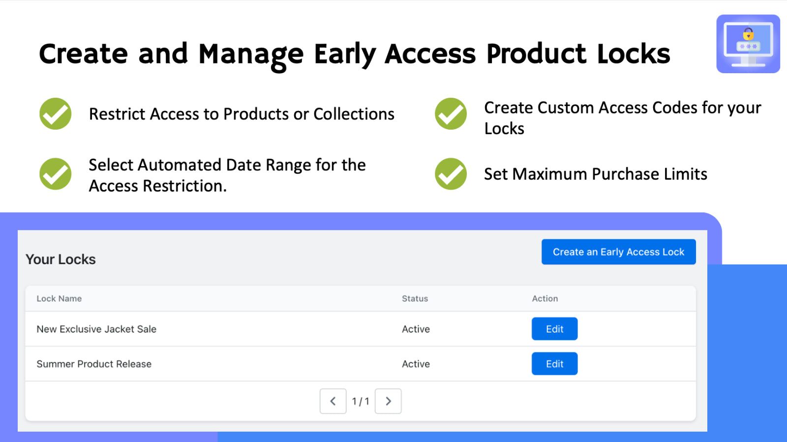 Create and Manage Early Access Products