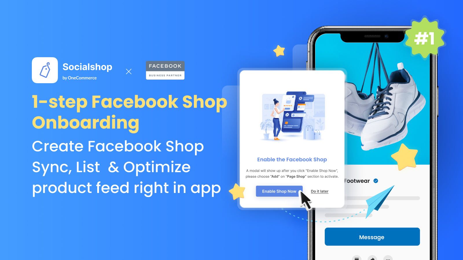 Create Facebook Shop in 1 click