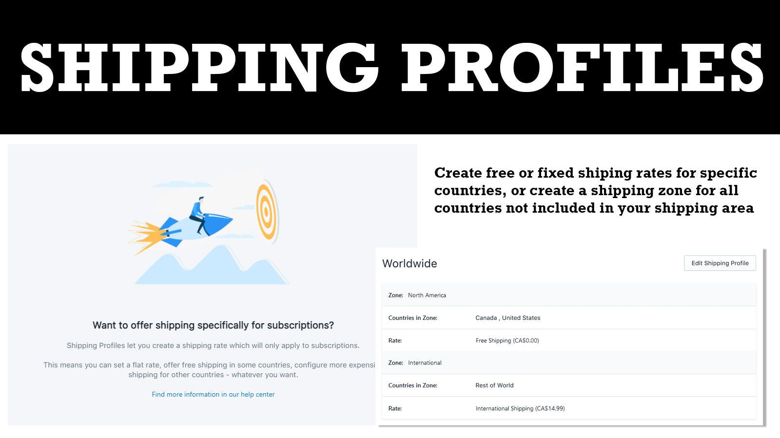 Create free or fixed shipping rates exclusive to subscriptions