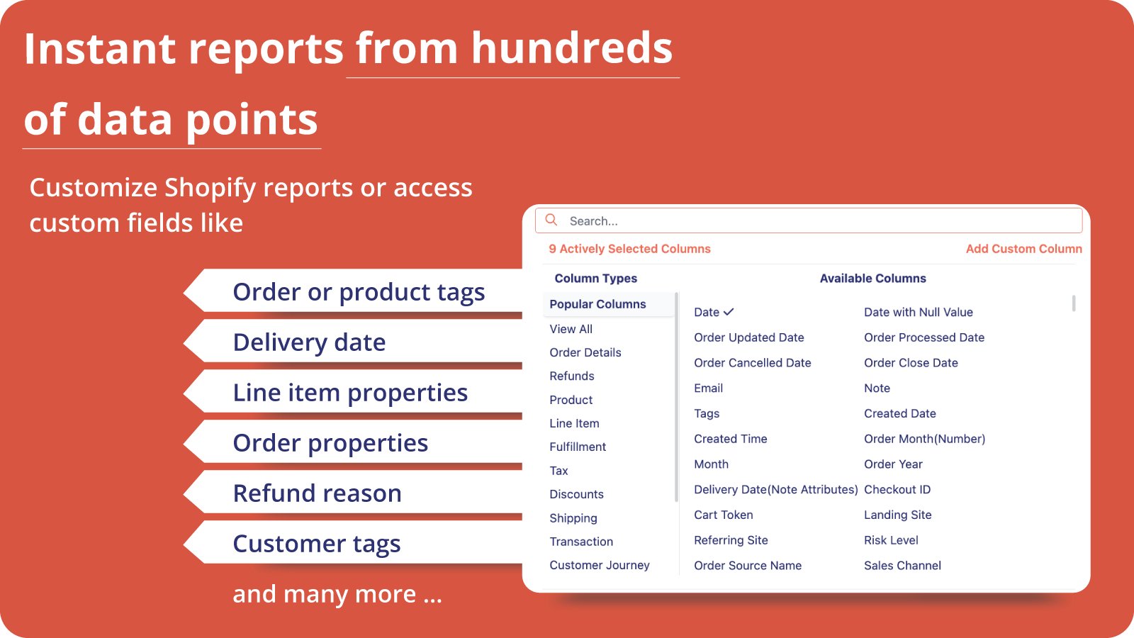 Create instant reports