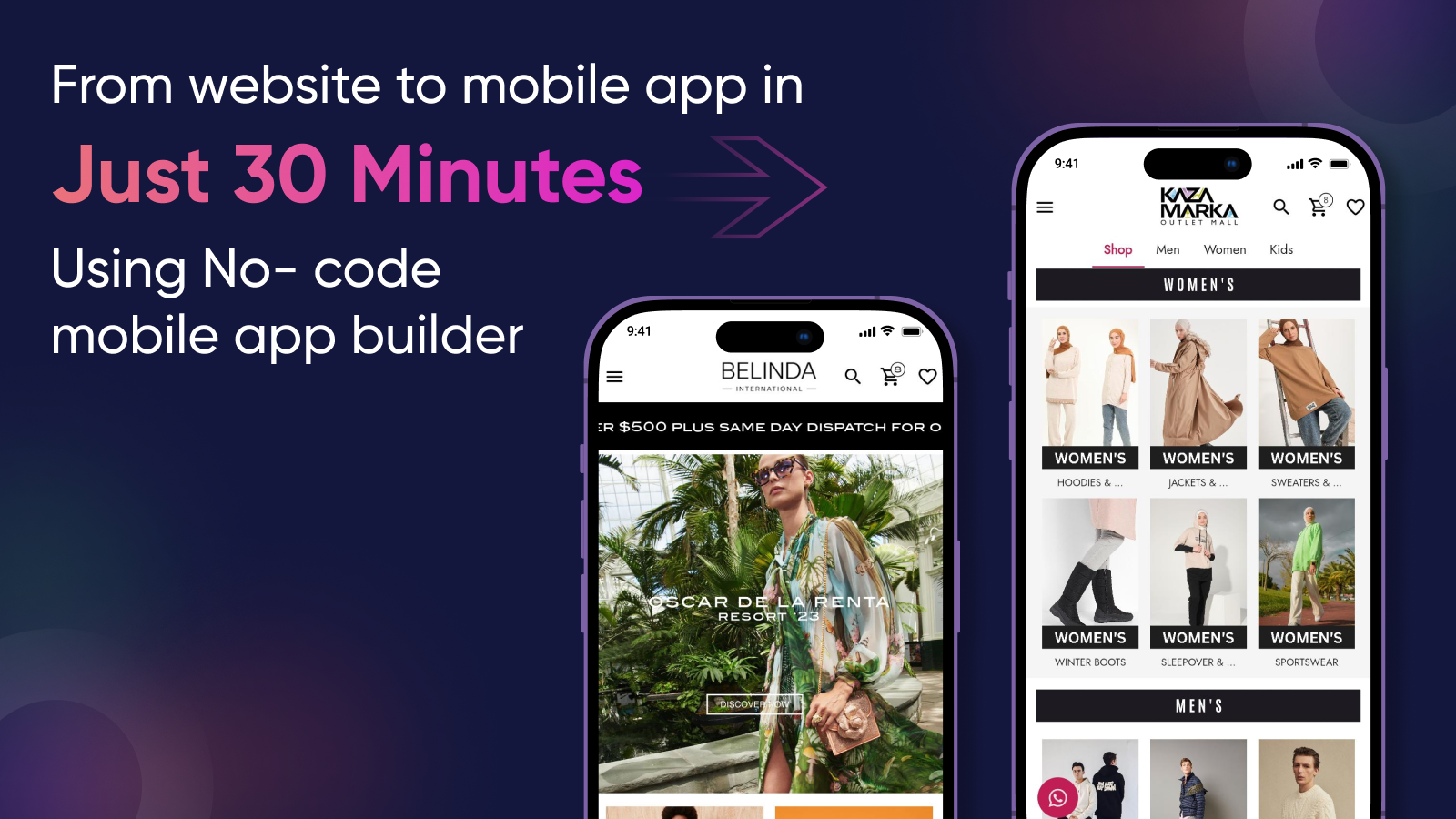 Create mobile apps in 30 minutes