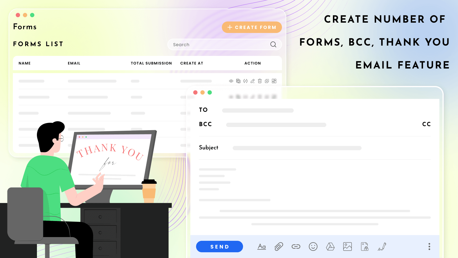 Create multiple form in page builder