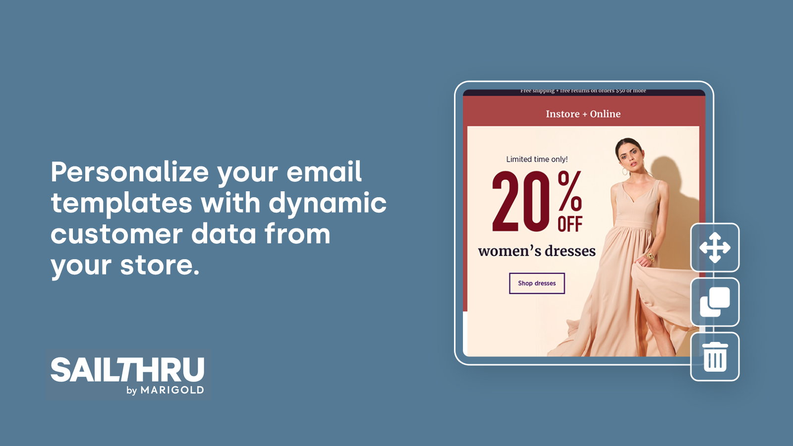 Create personalized emails using customer data.