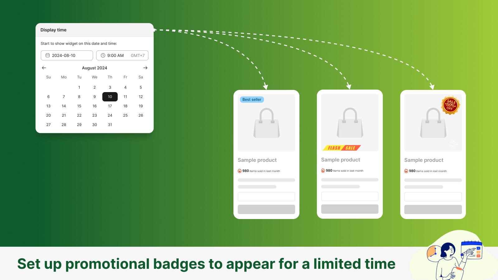 Create promotion campaigns with visible badges & labels