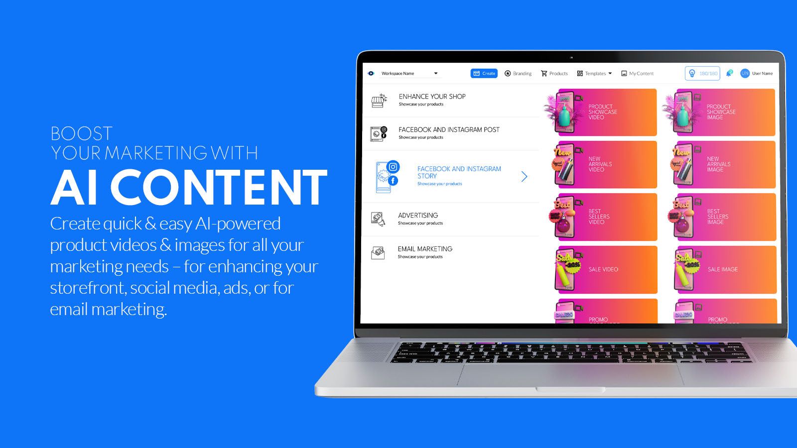 Create quick & easy AI-powered content to boost your marketing