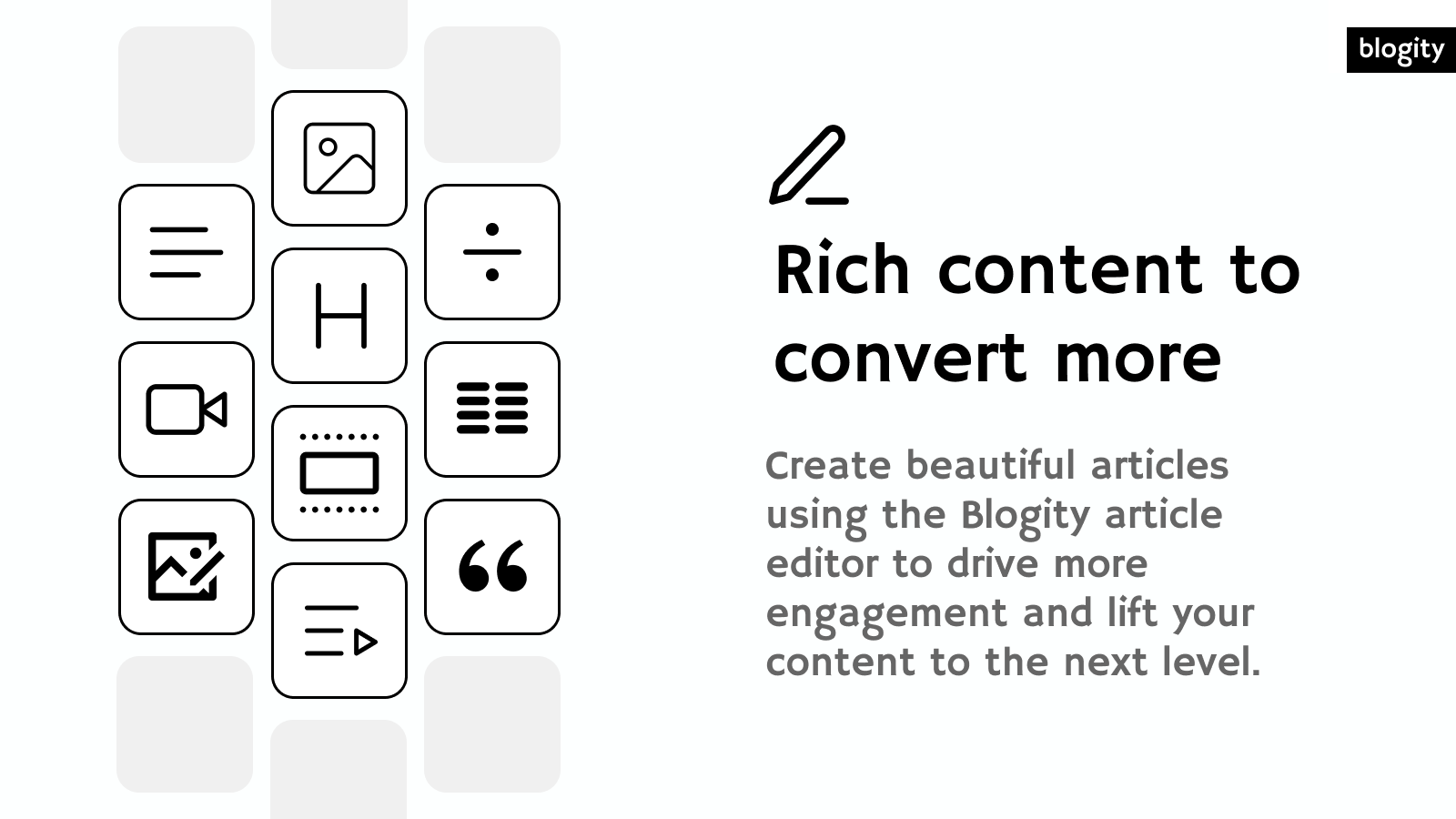 Create rich blog posts to help convert more sales