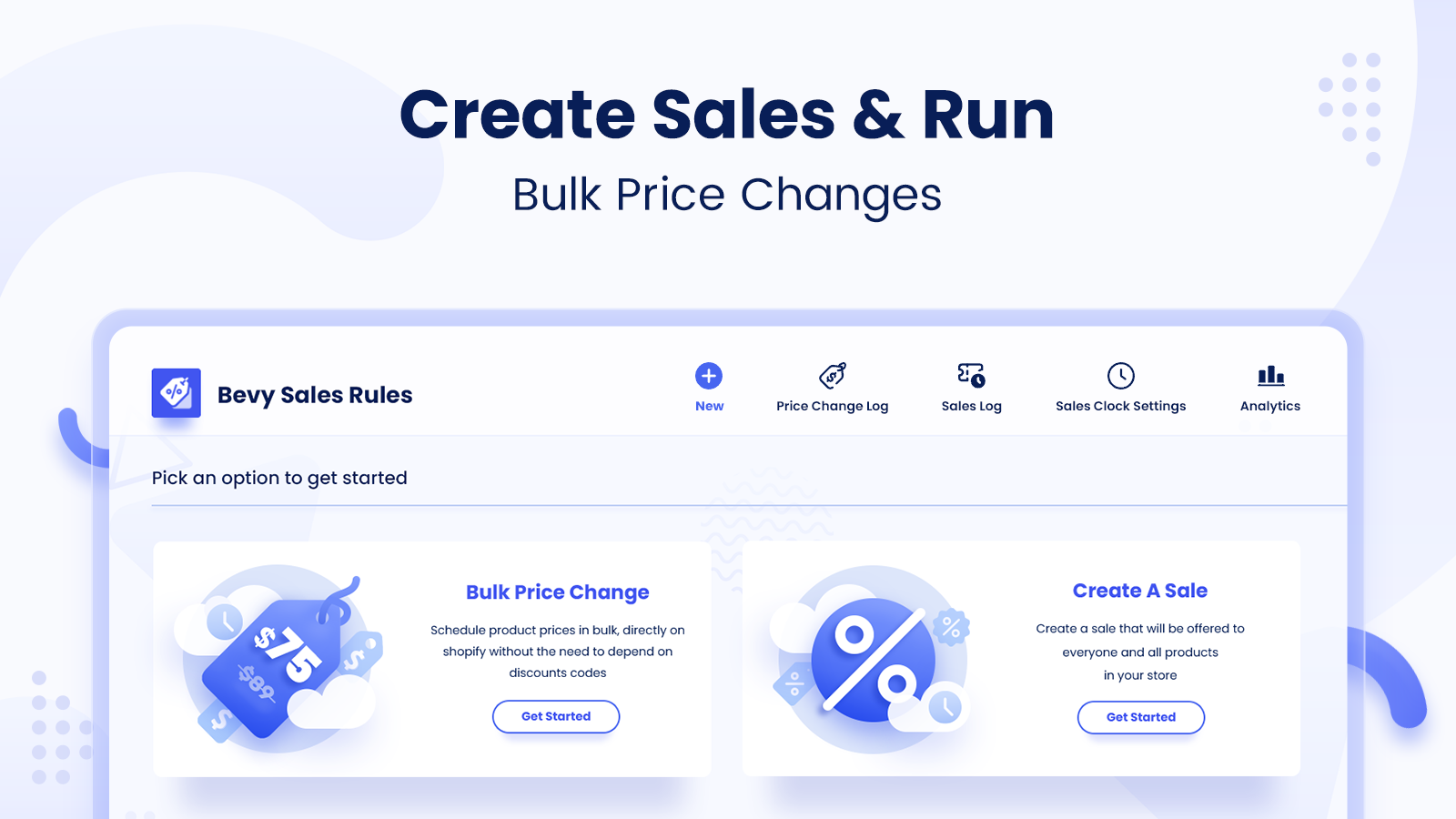 Create Sales & Run Bulk Price Changes