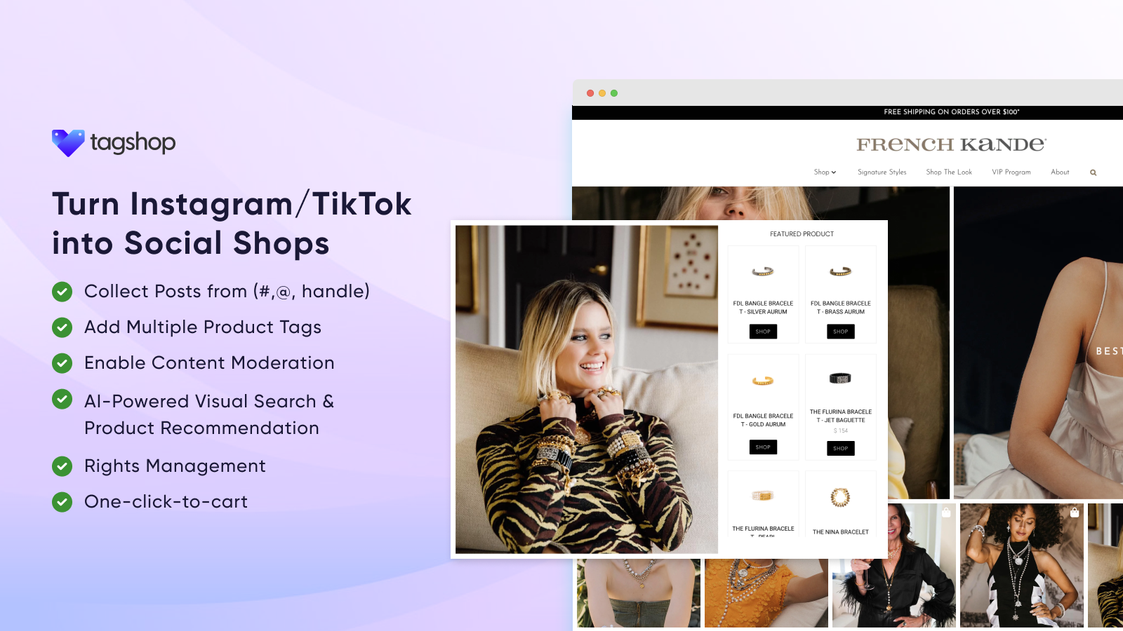 Create Shoppable Instagram & TikTok Gallery or Instagram Shop