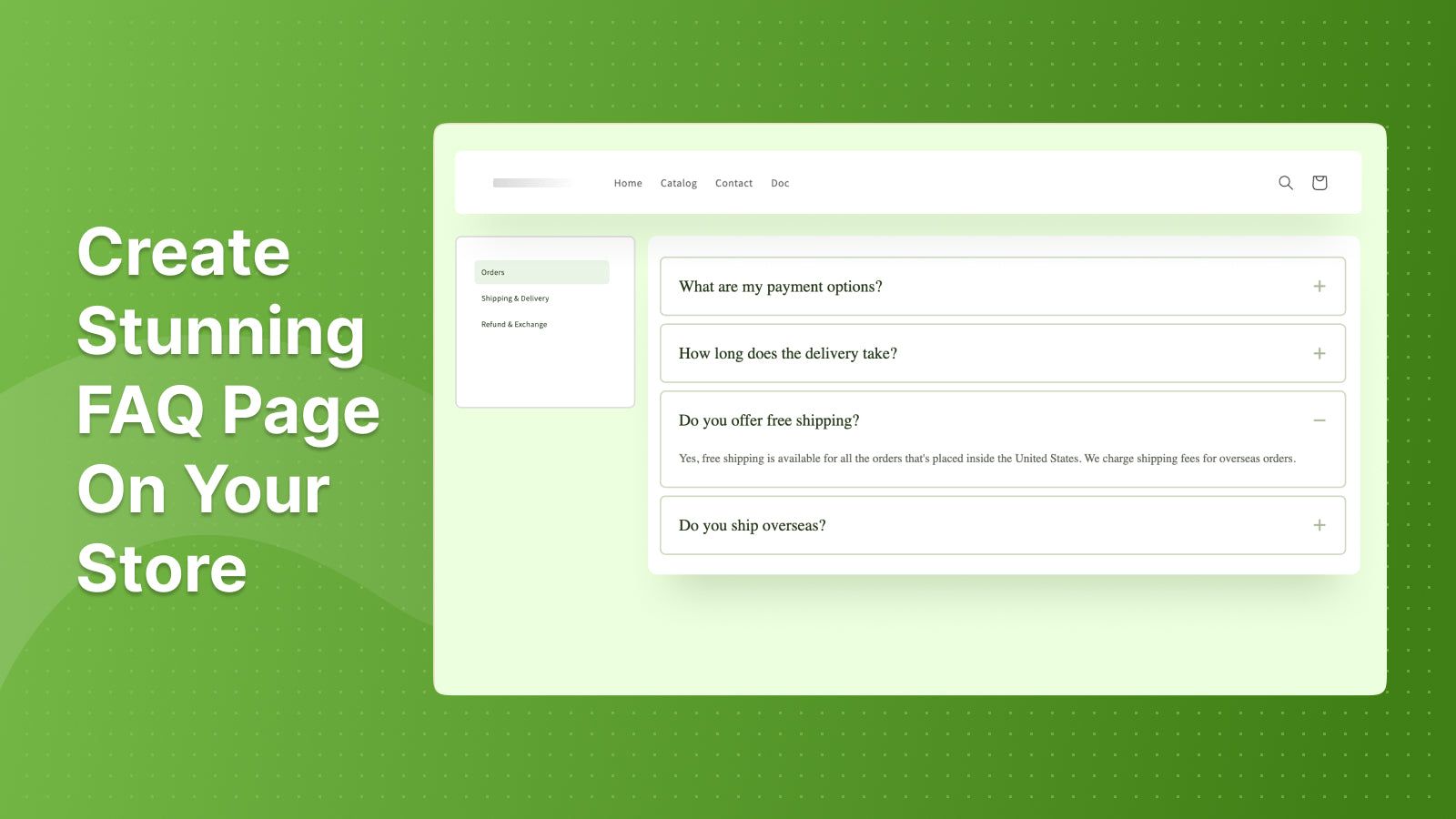 Create Stunning FAQ Page On Your Store