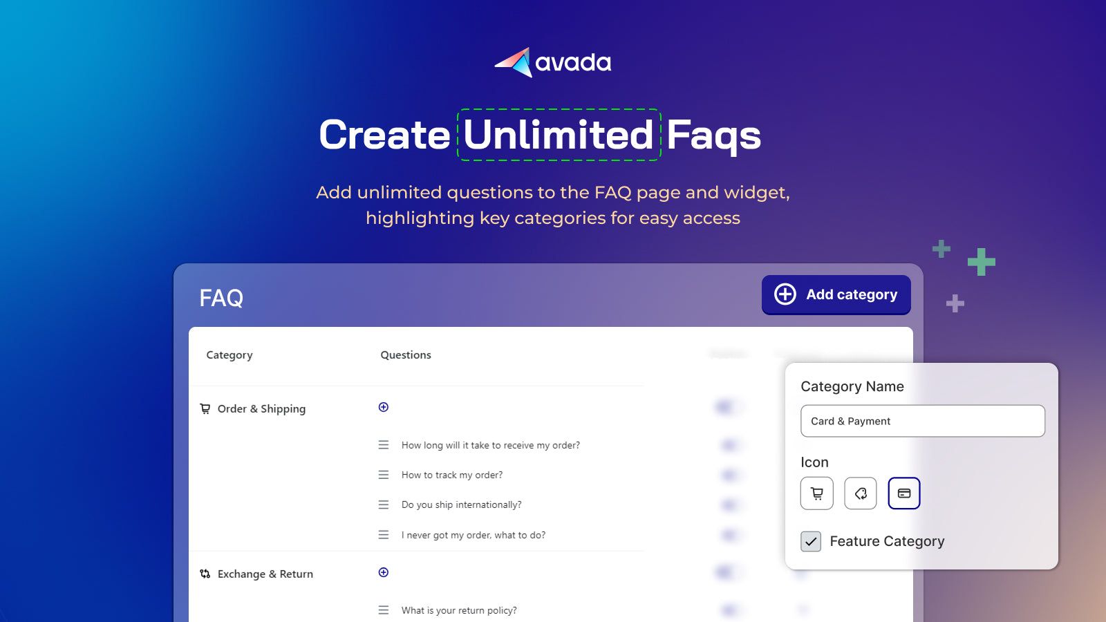 Create unlimited FAQs