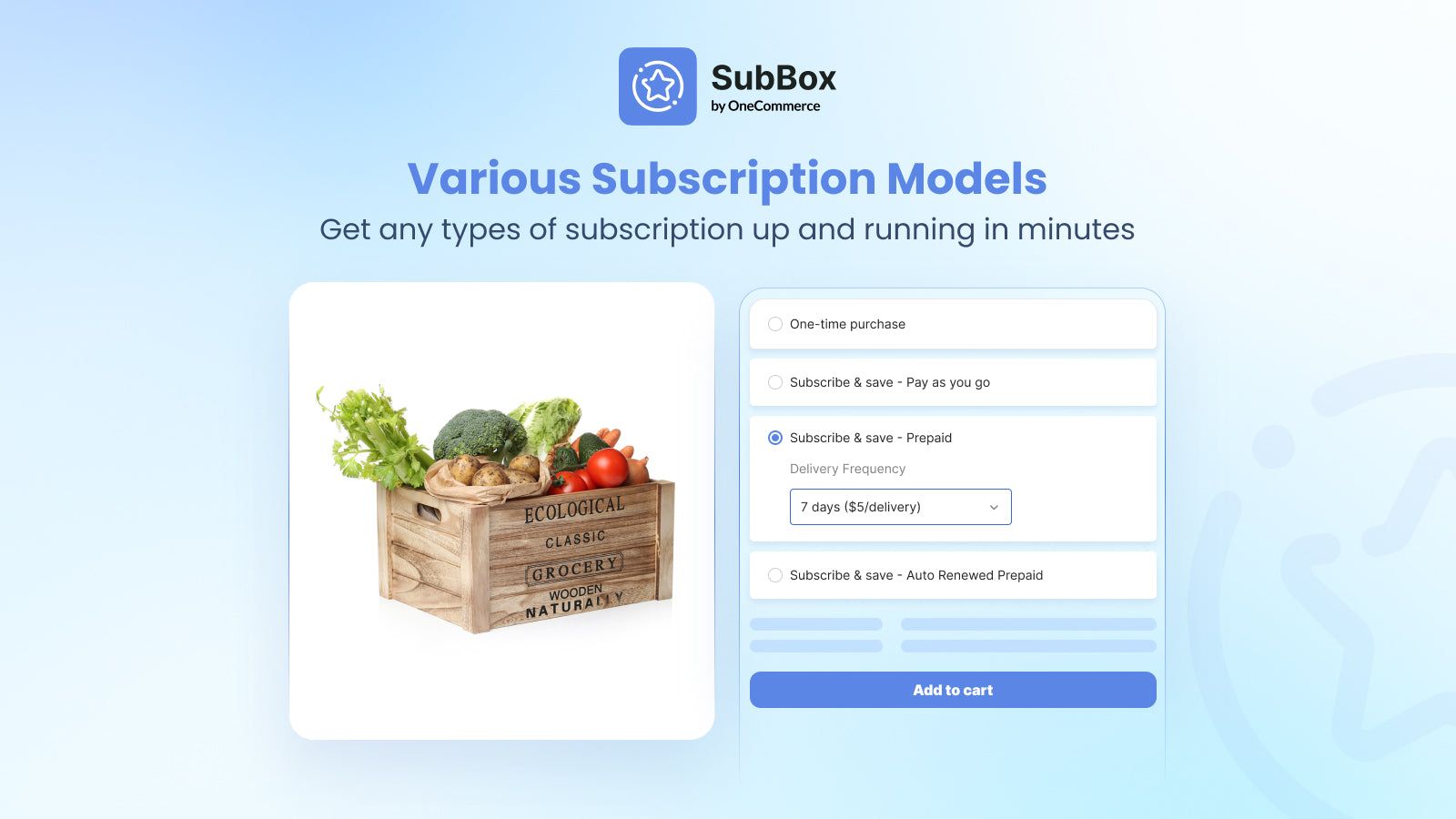 Create various subscription plans