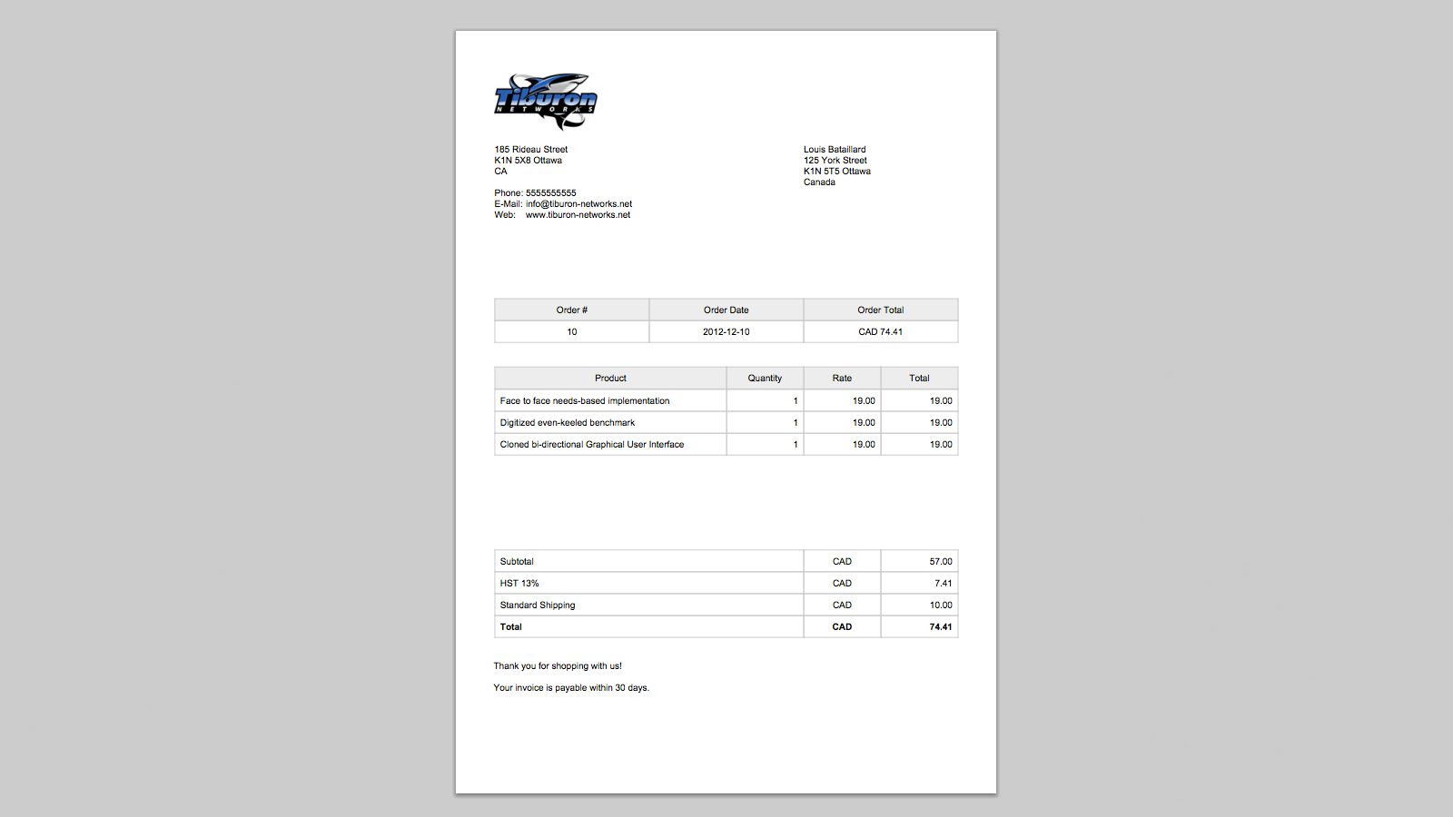 Create your invoice template from scratch or select a template