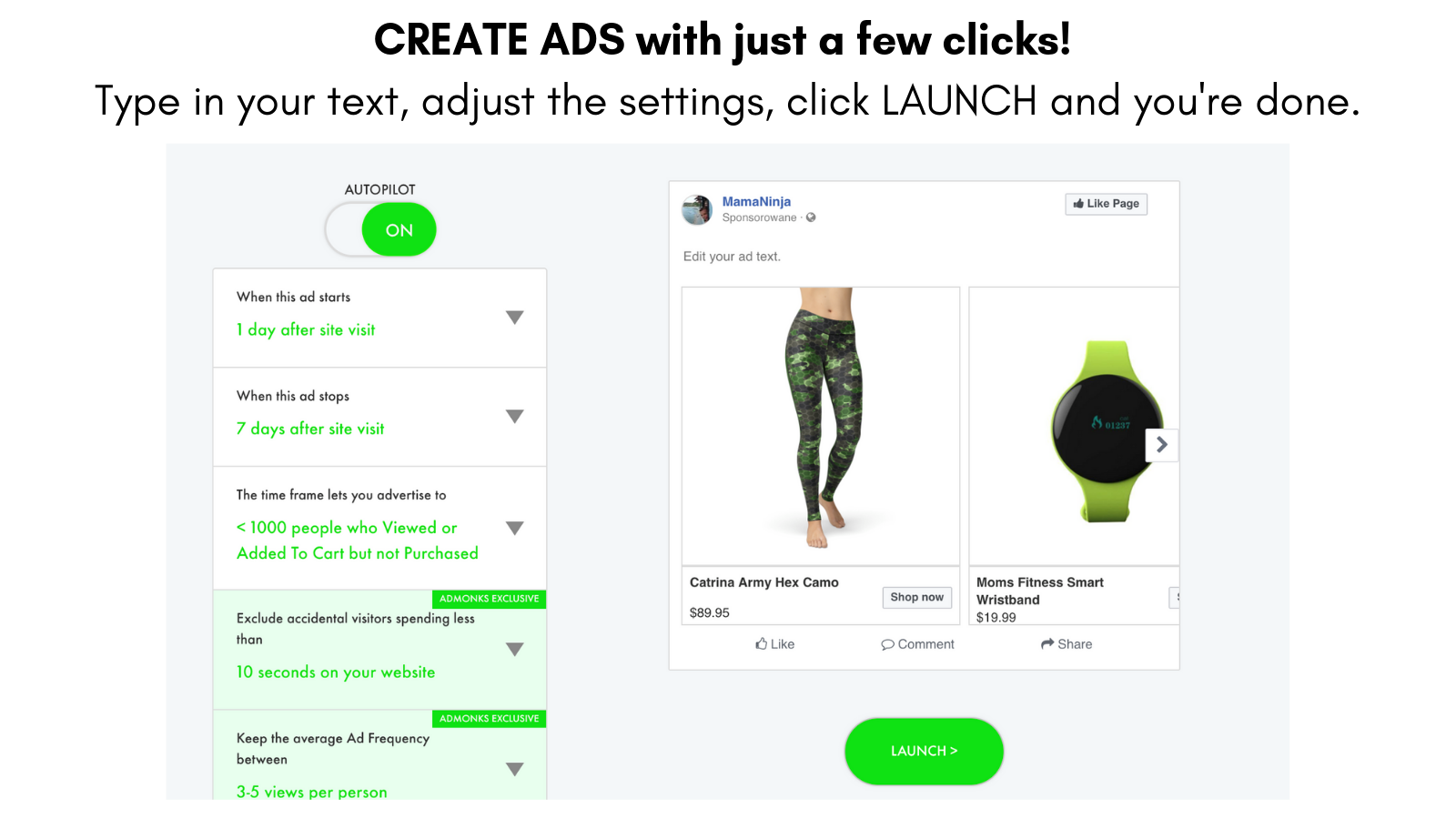 Creating Ads with just a few clicks