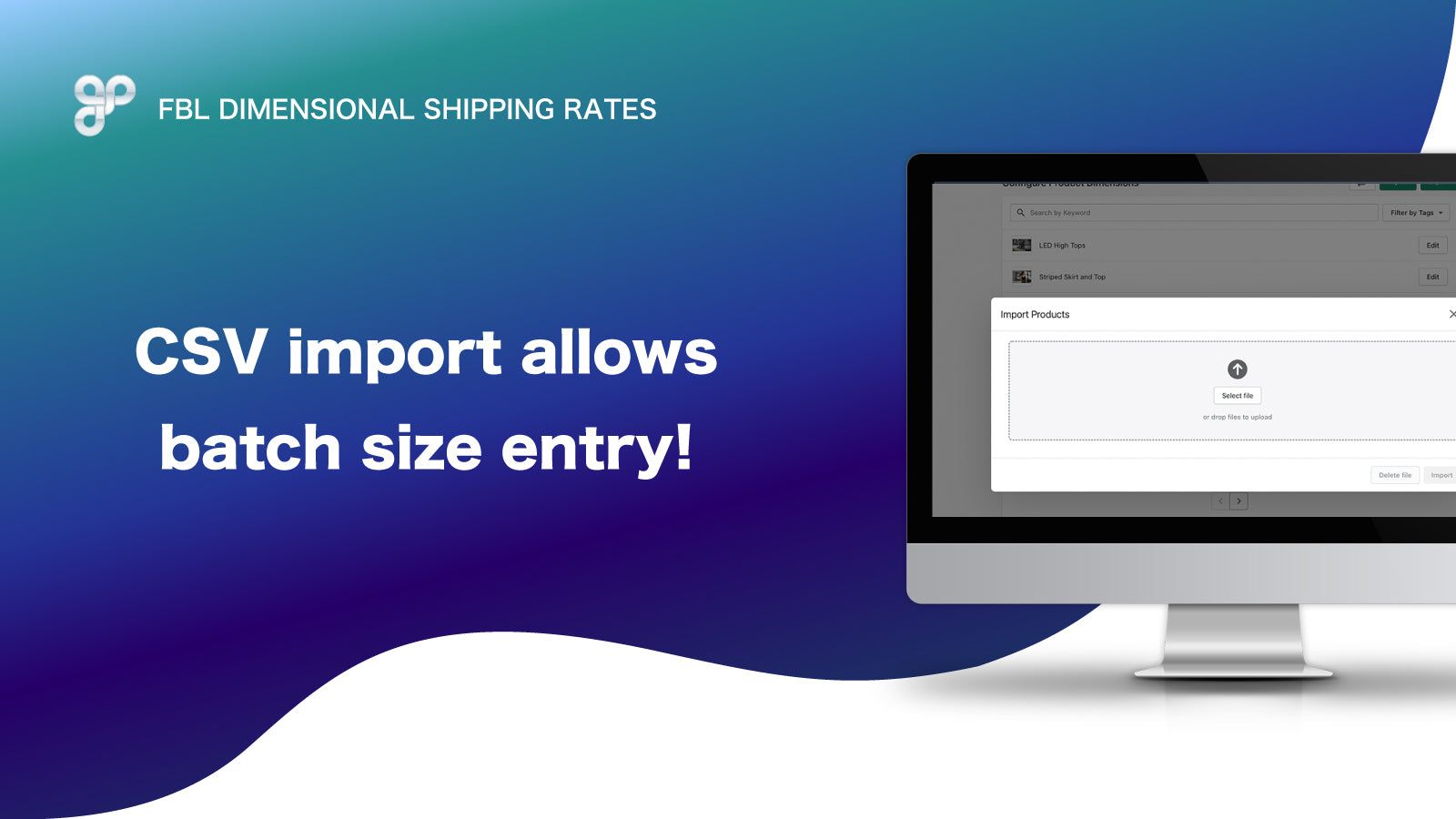 CSV import allows batch size entry!