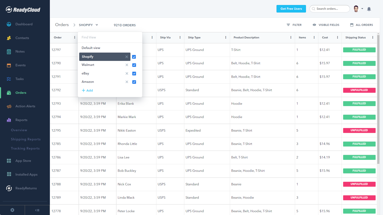 Custom filters to prioritize by product, shipping, location....