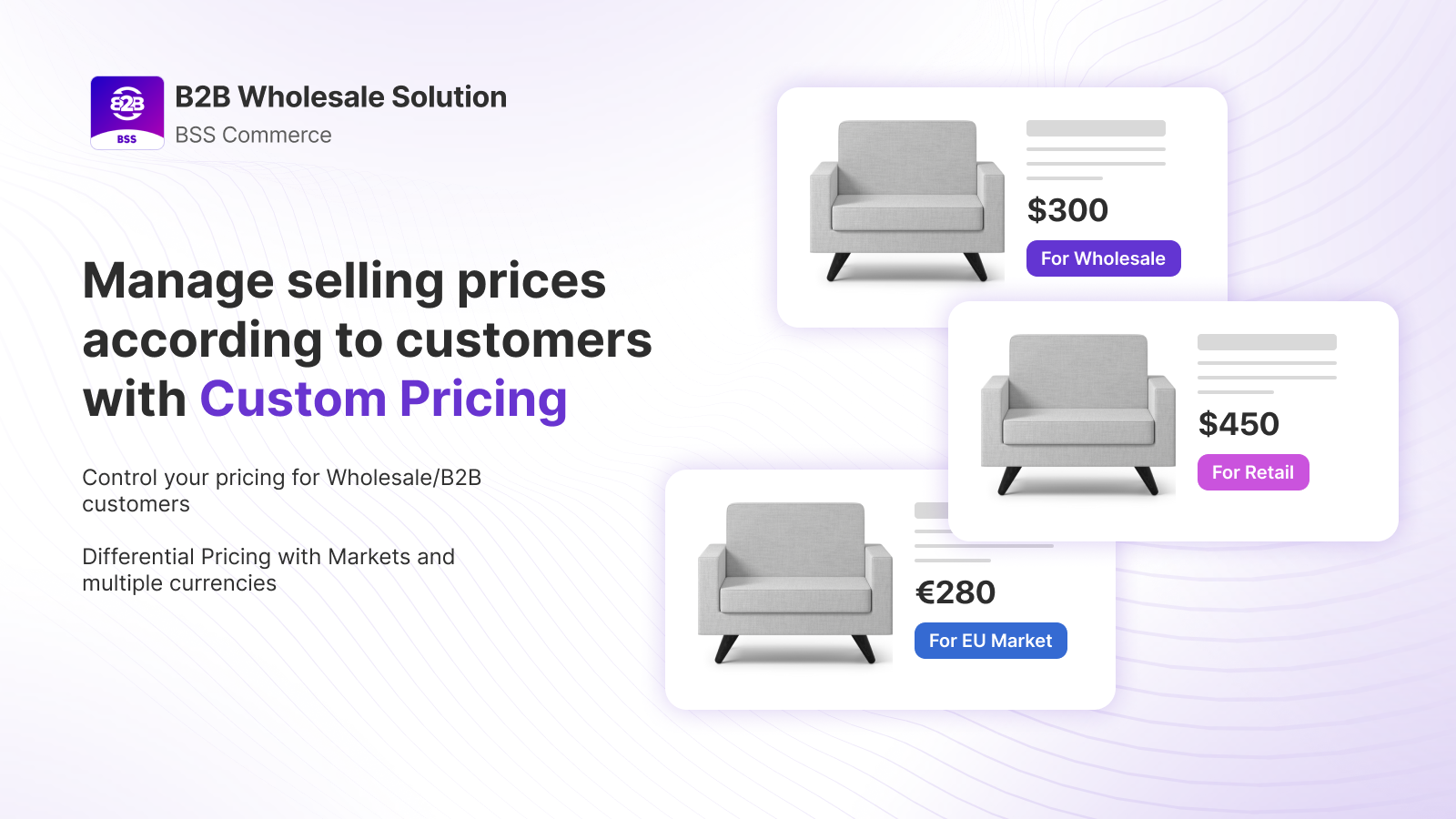 Custom Pricing For Wholesale Customers - Multiple currencies