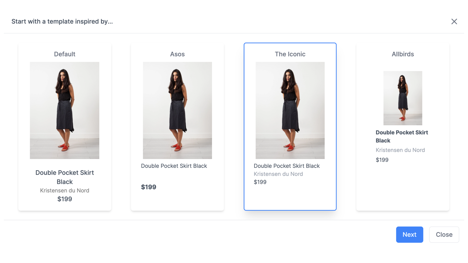 Custom result templates can be designed to match your theme