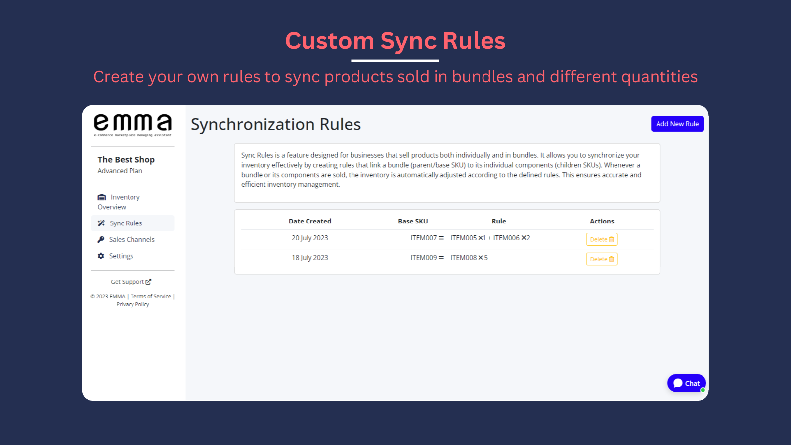 Custom Synchronization Rules - Sync products sold in bundles