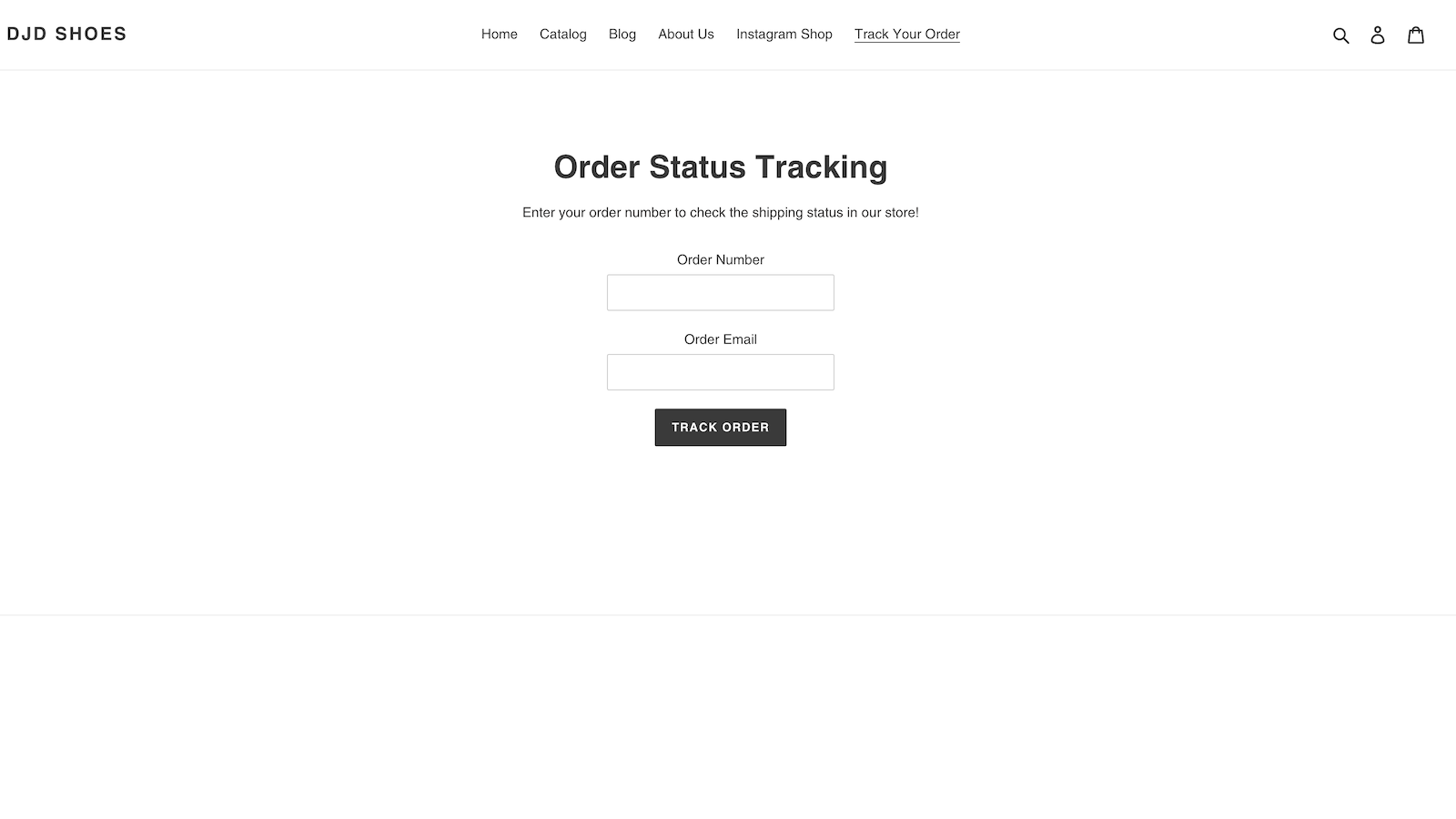 Custom Track Order Page