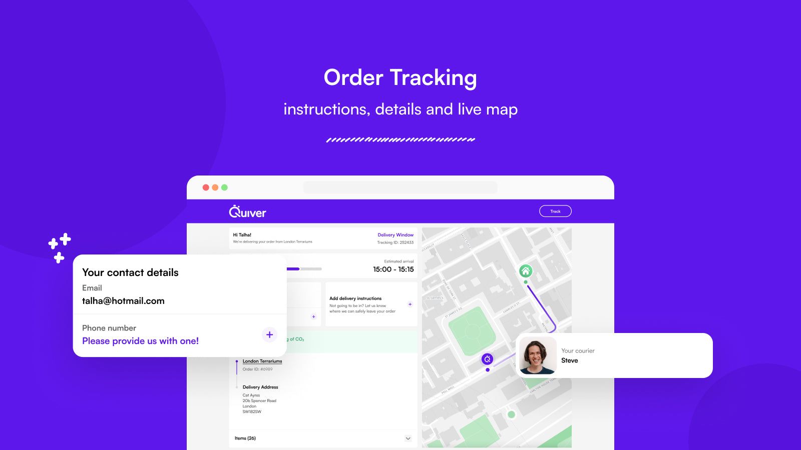 Customer delivery tracking