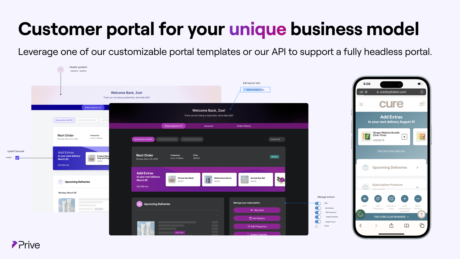 Customer portal for your unique business needs