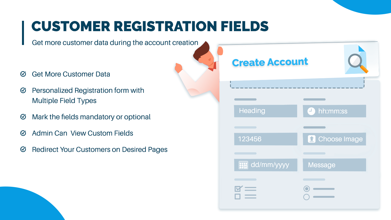 customer registration form app to Get Data from Customers