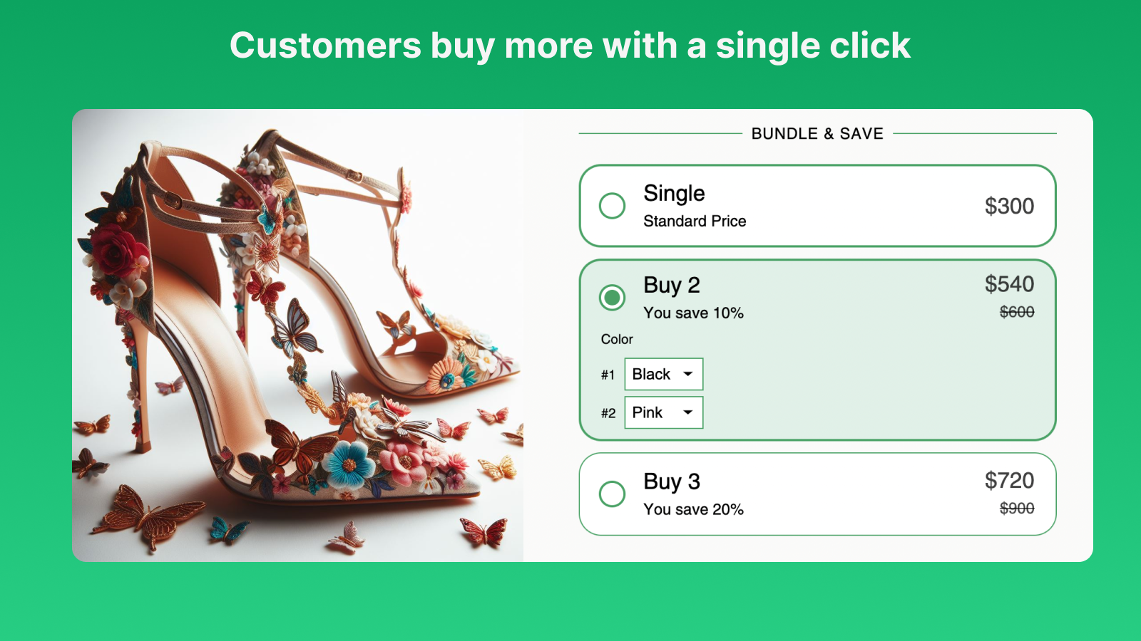 Customers buy more with a single click