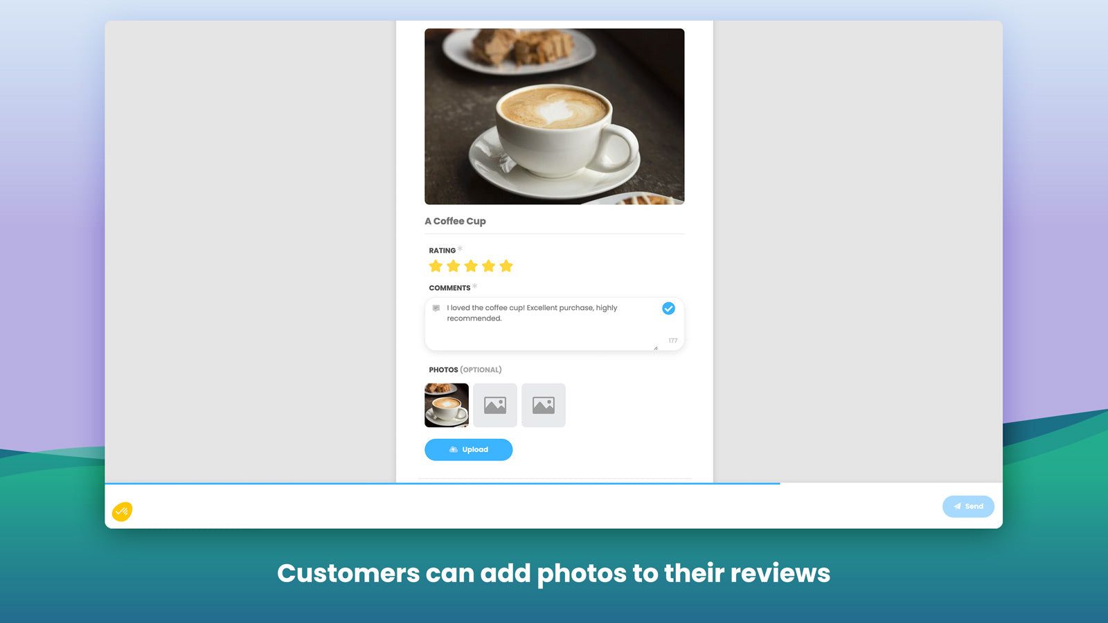 Customers can add photos to their reviews