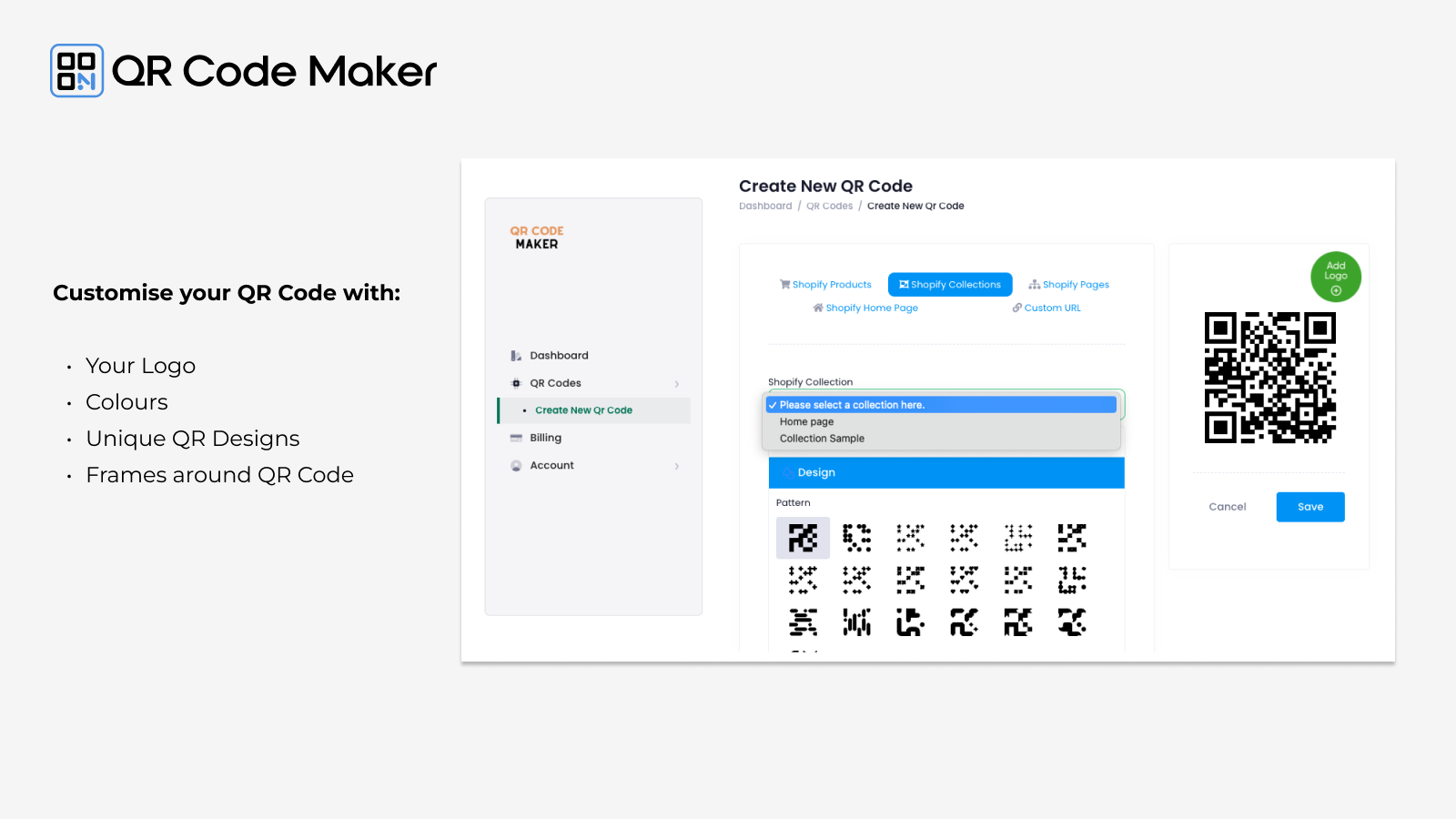 Customise QR Code Design with the QR Code Maker Shopify App