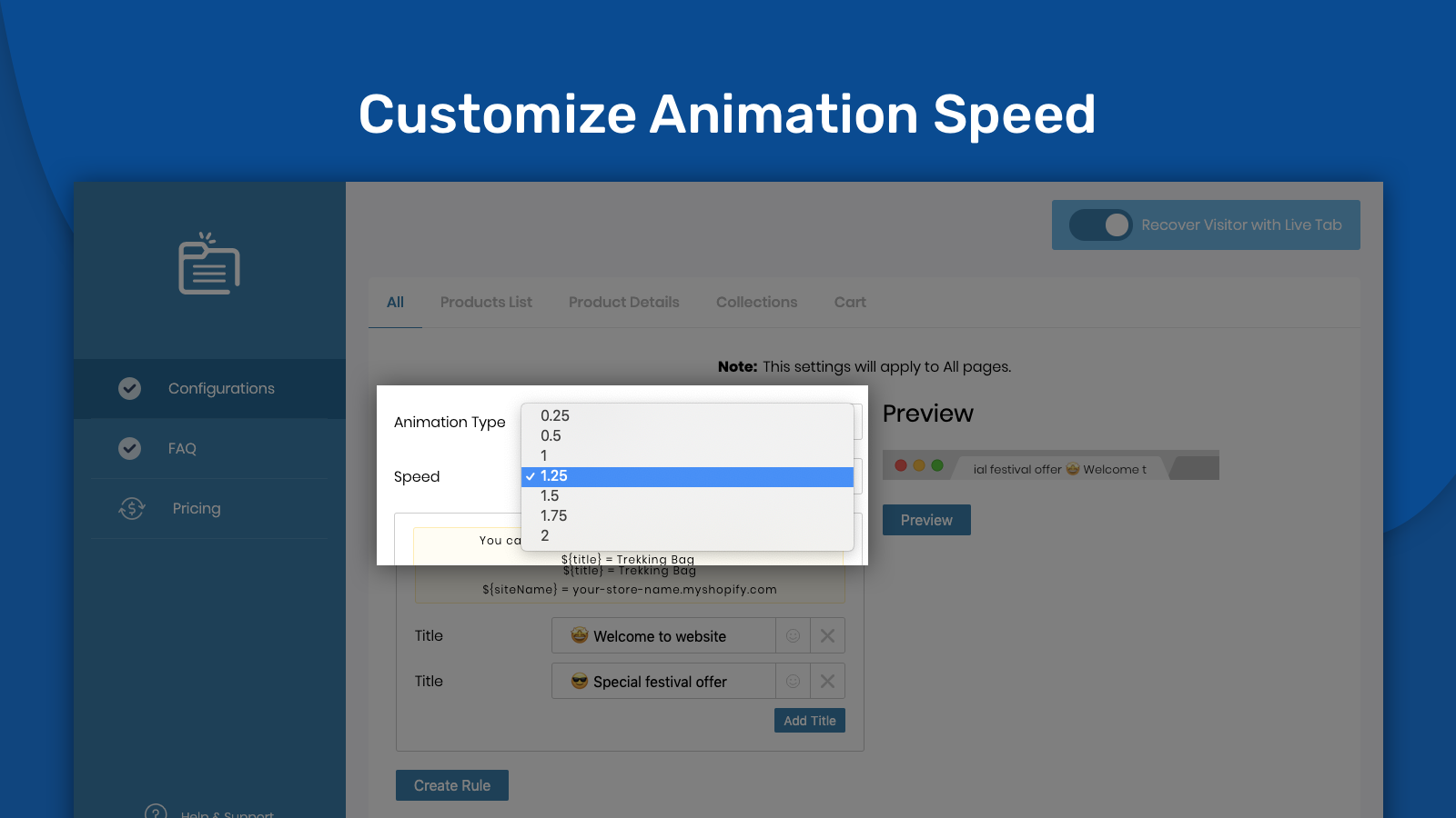 Customize Animation Speed