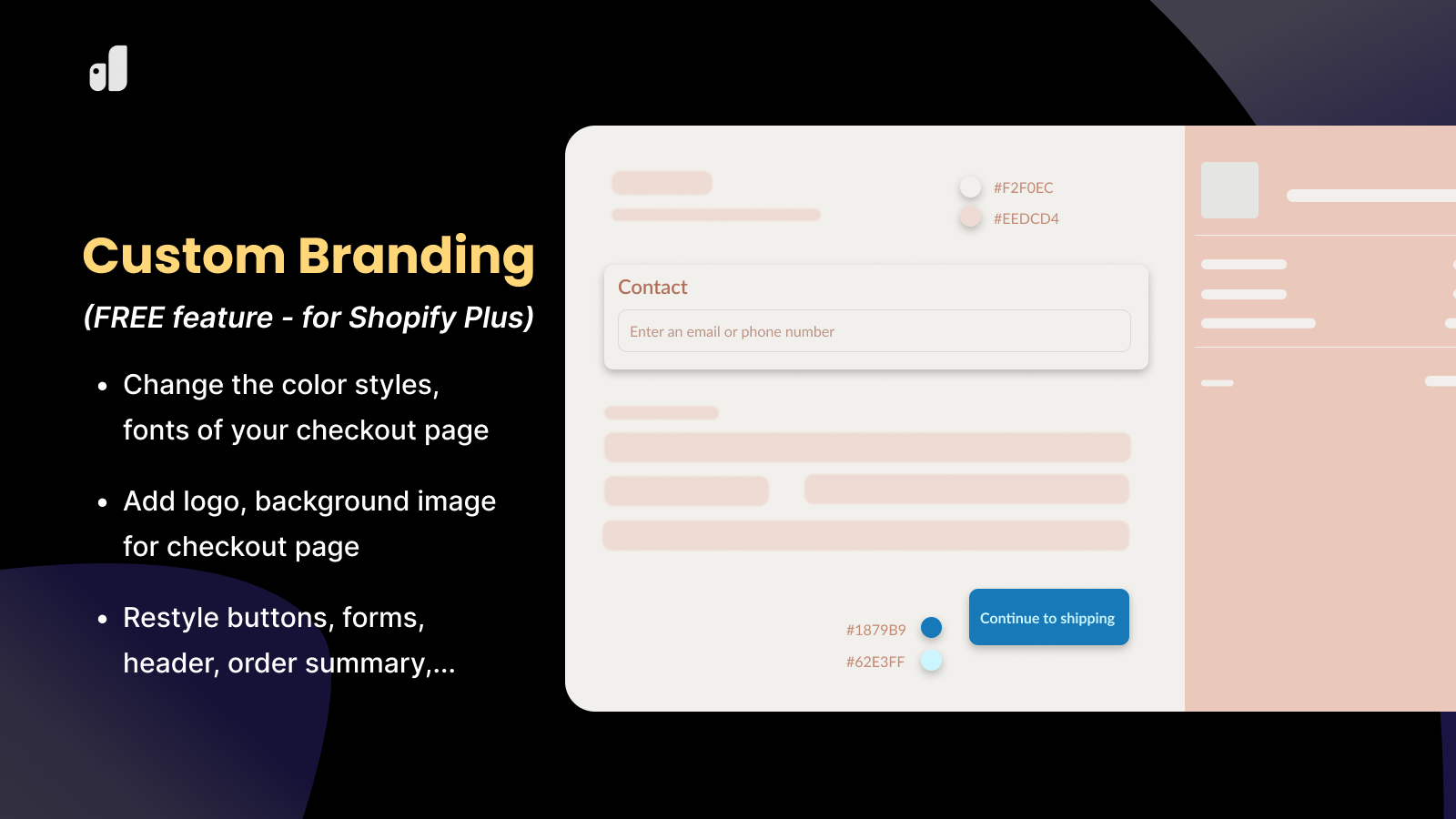 Customize checkout branding elements