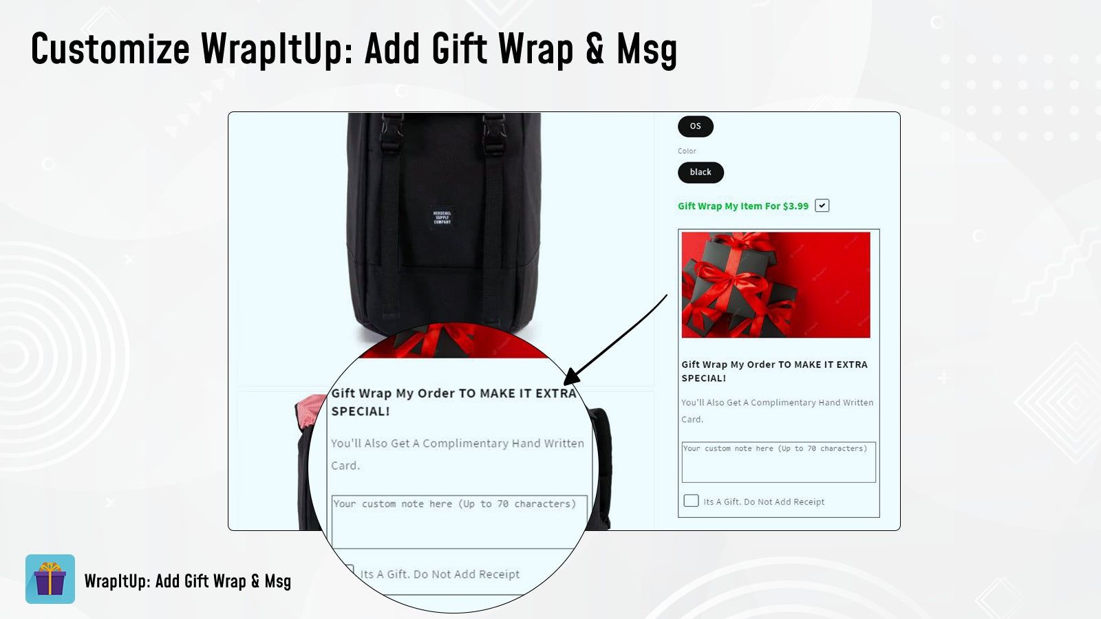 Customize Gift Pro: Add Gift Wrap & Msg