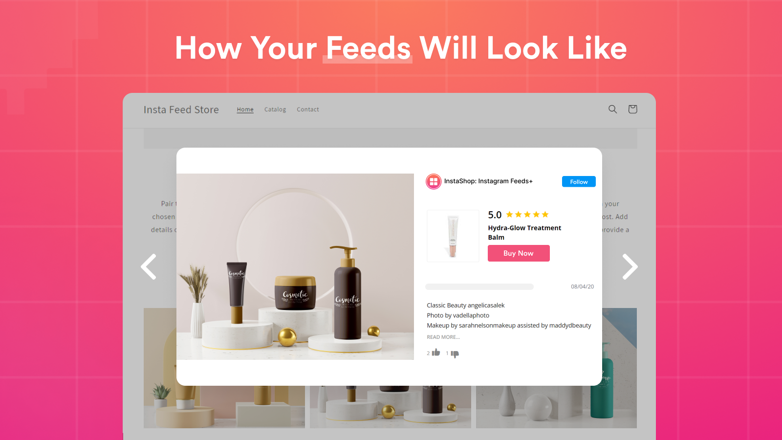 Customize Instagram feed slider carousel on Shopify Store